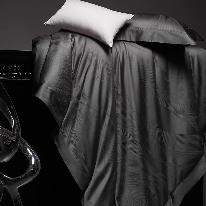 Luxury Jacquard Wave-Textured Duvet Cover Set
