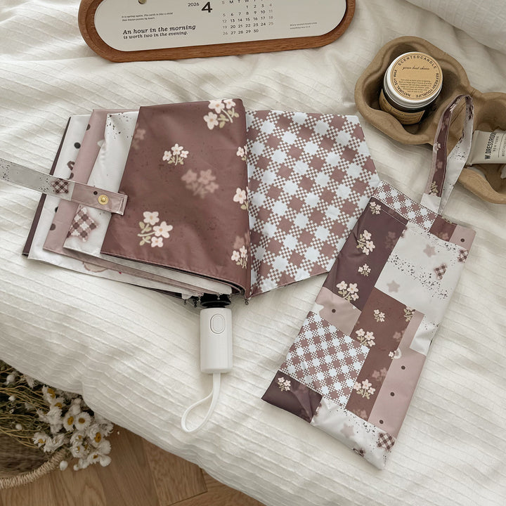 Women's Folding Umbrella with Exclusive Patchwork Design Stornfield