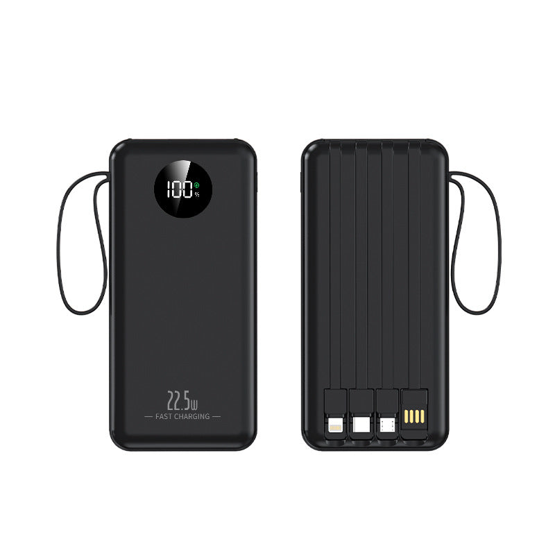Portable power bank with integrated fast charging function and digital charging display Stornfield