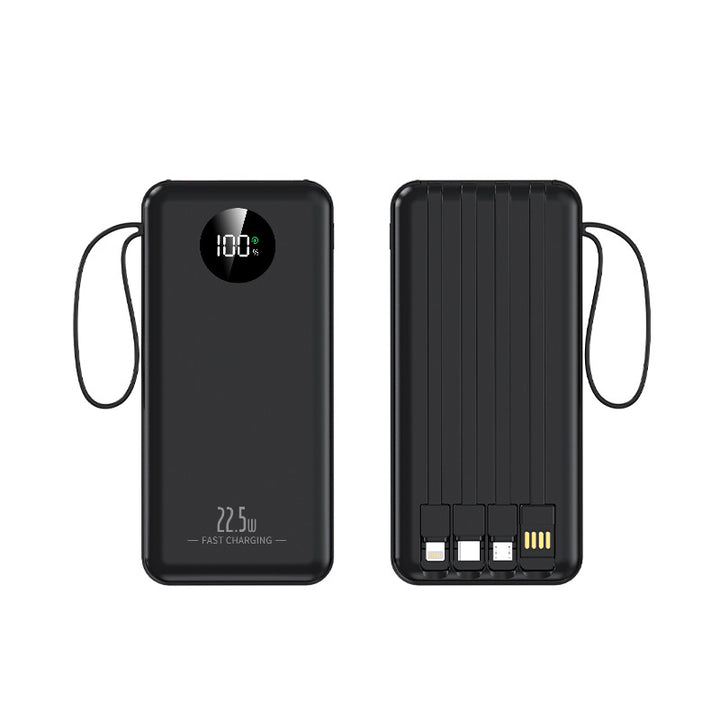 Portable power bank with integrated fast charging function and digital charging display Stornfield