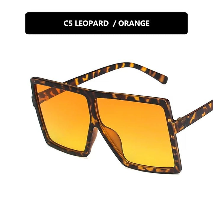 Women modern oversized sunglasses with transparent frame and stylish lenses Stornfield