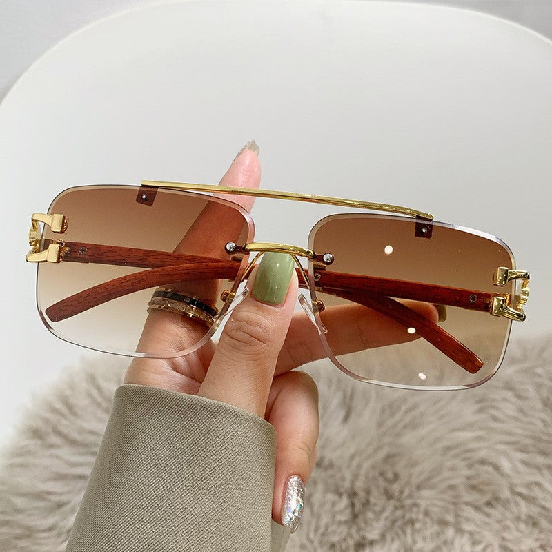 Women's Luxury Sunglasses with Wood and Metal Combination Stornfield