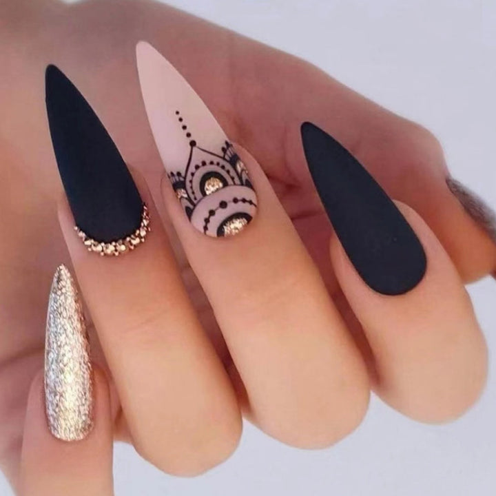 Ornate Butterfly-Inspired Acrylic Nail Extensions Stornfield