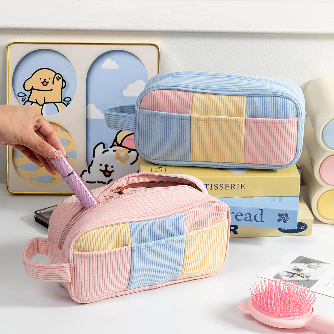 Stylish Textured Zippered Pencil Case Stornfield