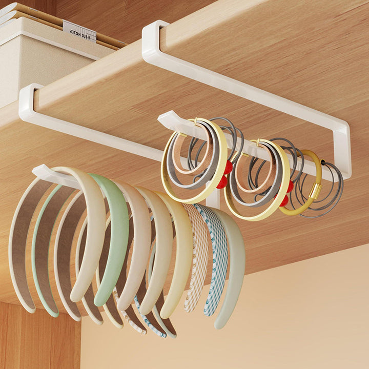 Under-Shelf Headband and Earring Organizer Rack