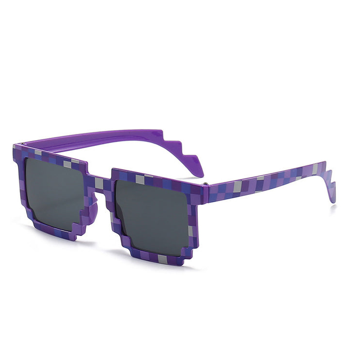 Pixelated Design Square Sunglasses