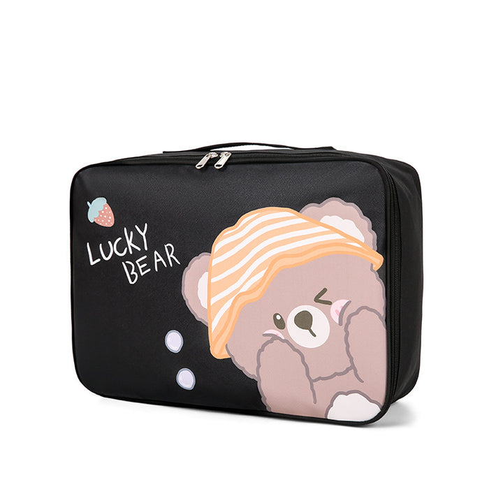 Cartoon Cat-Themed Travel Organizer