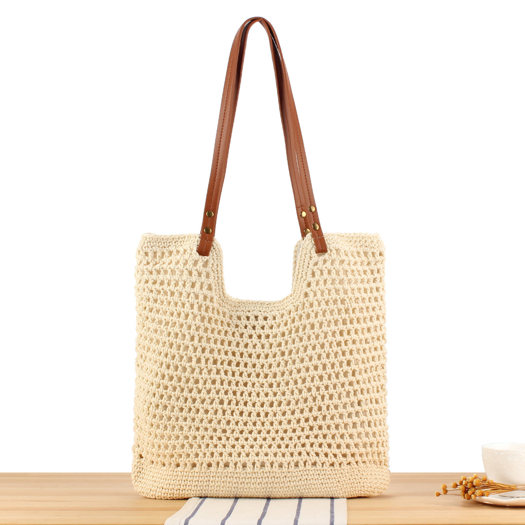 Large Shoulder Bag Made from Handwoven Natural Material Stornfield