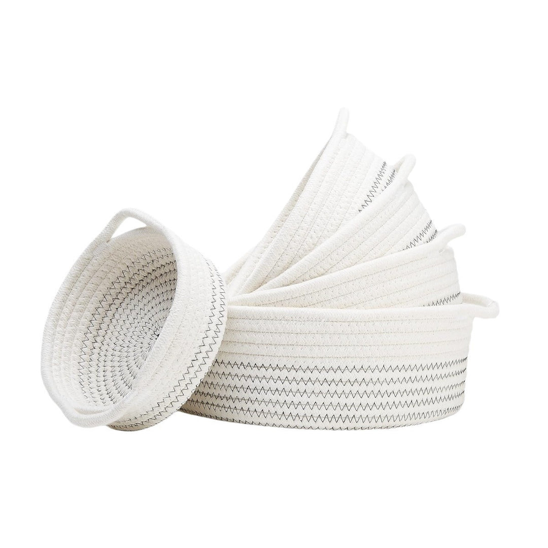 Women High-Quality Storage Basket Set made of Natural Cotton Material Stornfield