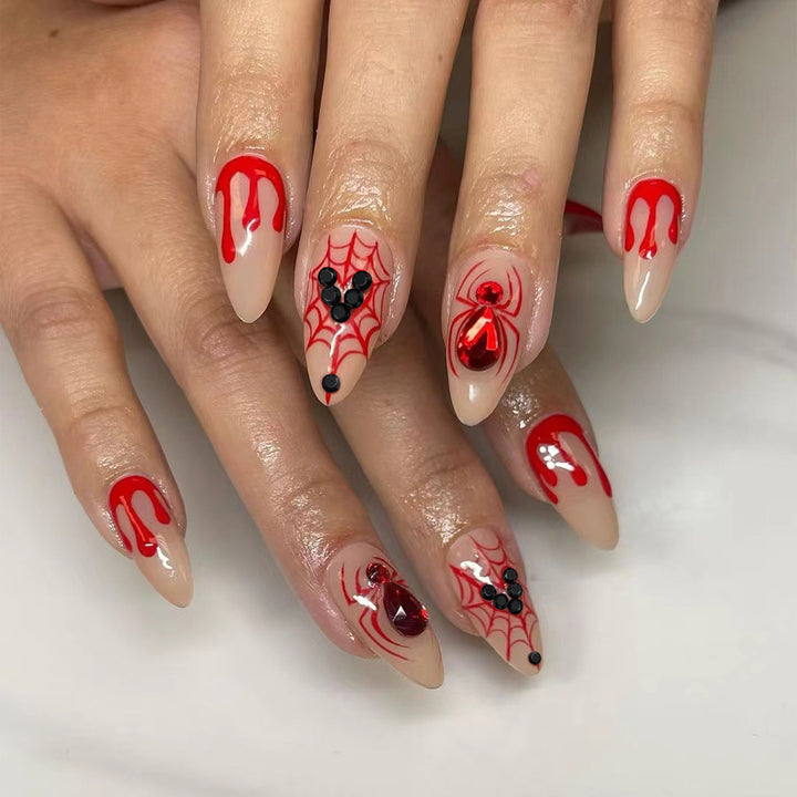 Creative Halloween Art Nails with Spider Web Design Stornfield