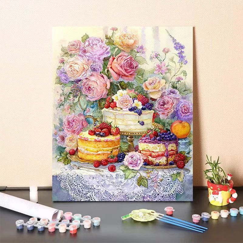 DIY Dessert-Themed Paint by Numbers Art Kit Stornfield