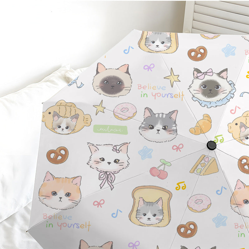 Women's umbrella with cute cat pattern Stornfield