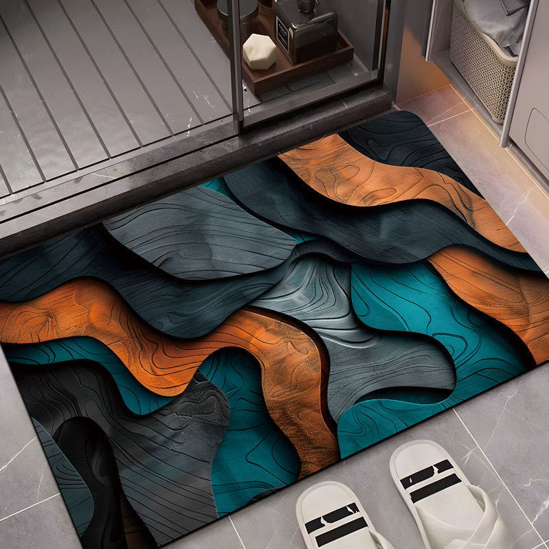 Rustic Wooden Decorative Area Mat