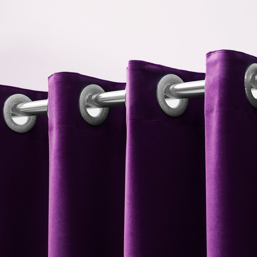 Velvet Grommet Top Curtain Stornfield