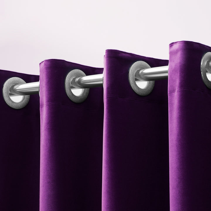 Velvet Grommet Top Curtain Stornfield