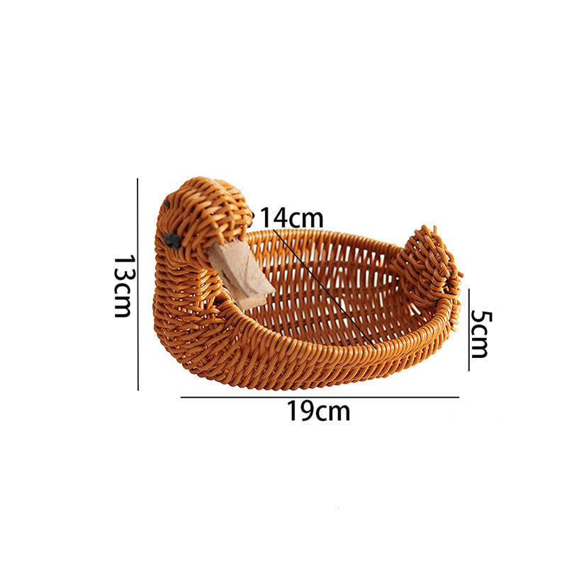 Decorative Woven Duck-Shaped Basket Stornfield