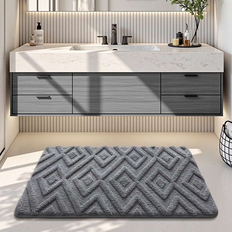 Plush Textured Bathroom Mat