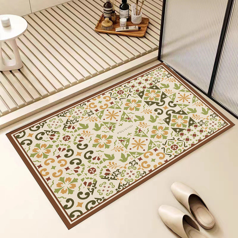 Floral Patterned Bath Mat