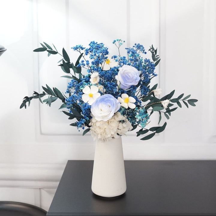 Artificial Floral Arrangement with Decorative Vase