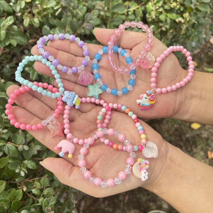 Cute bracelet with elephant charm Made of glass Stornfield