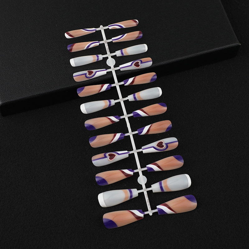 Artificial nails with creative heart design Stornfield