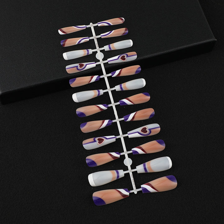 Artificial nails with creative heart design Stornfield