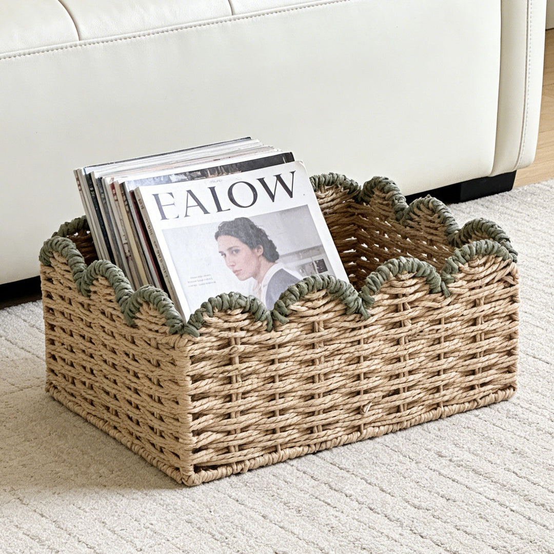 Decorative storage basket with wave edge Stornfield