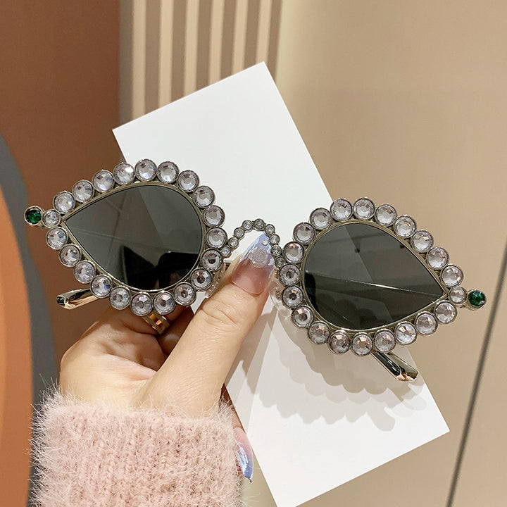 Ladies Glamorous Sunglasses with Sparkling Rhinestone Decoration Stornfield