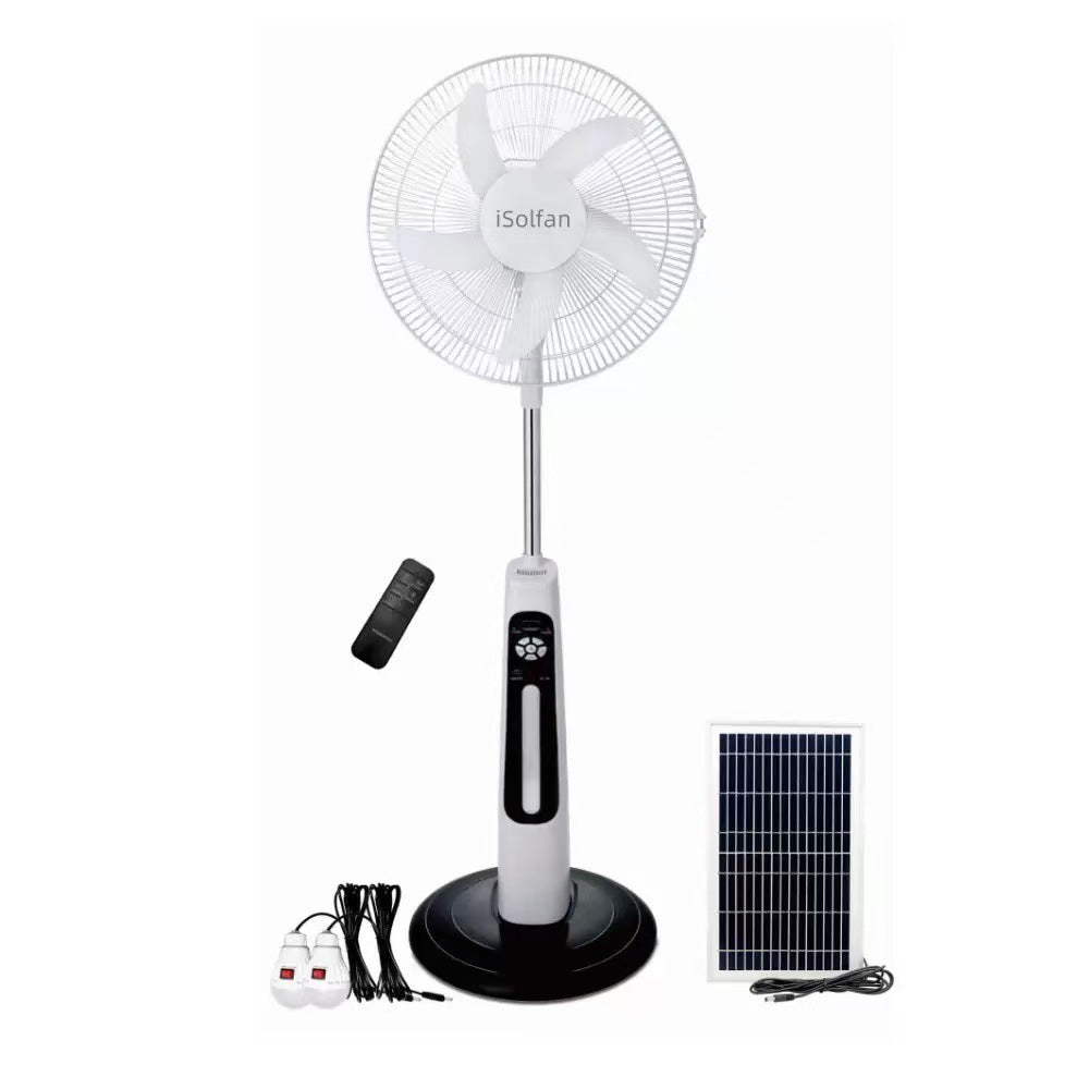 Unisex Solar Powered Standing Fan with Remote Control and Charging Function Stornfield