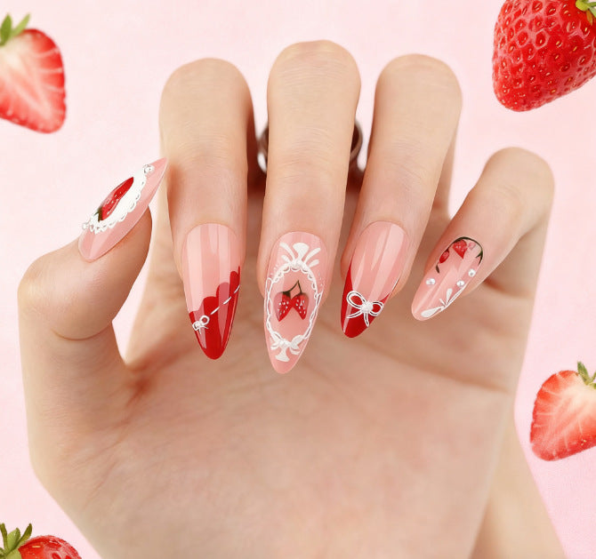 Creative Strawberry Nail Art Enhancements Stornfield