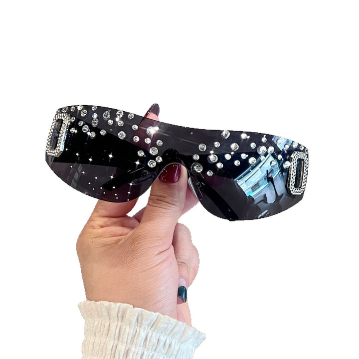 Women's sporty ski goggles with rhinestone decorated frame Stornfield