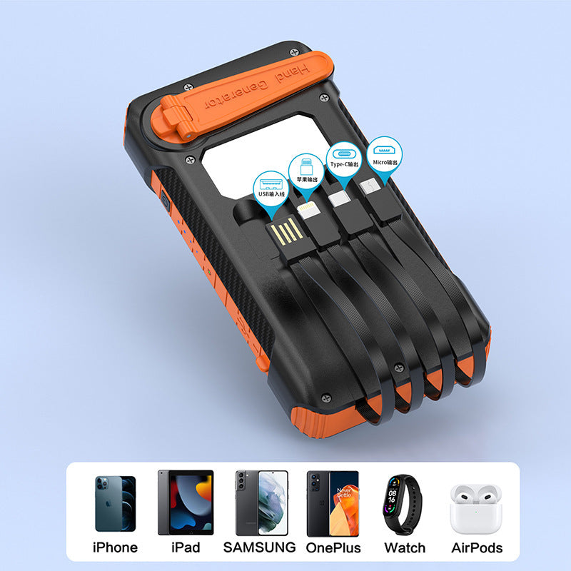 Solar-powered power bank with multiple charging ports and LED display Stornfield