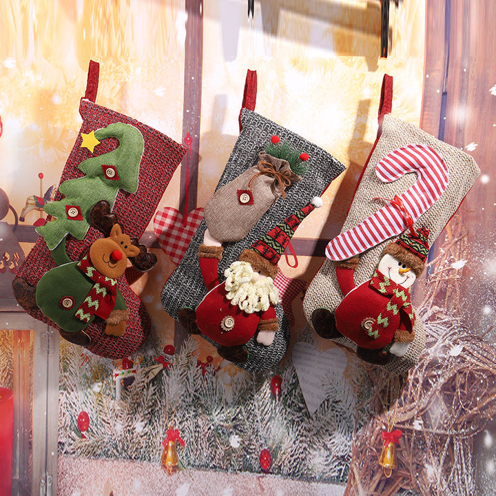 Christmas stocking with festive Gnome motif Stornfield