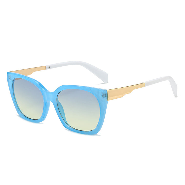 Women's oversized sunglasses with elegant transparent frame and golden accents Stornfield