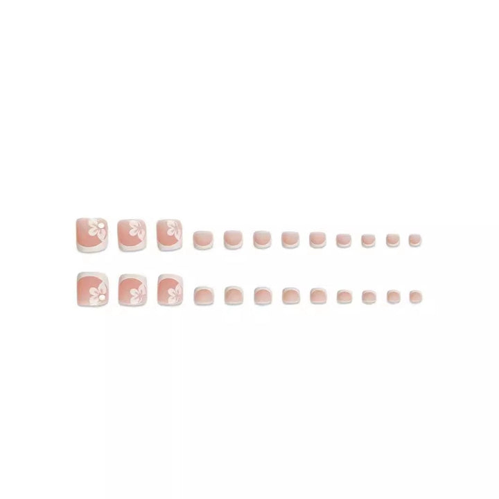 Elegant French Tip Press-On Nail Art Set Stornfield
