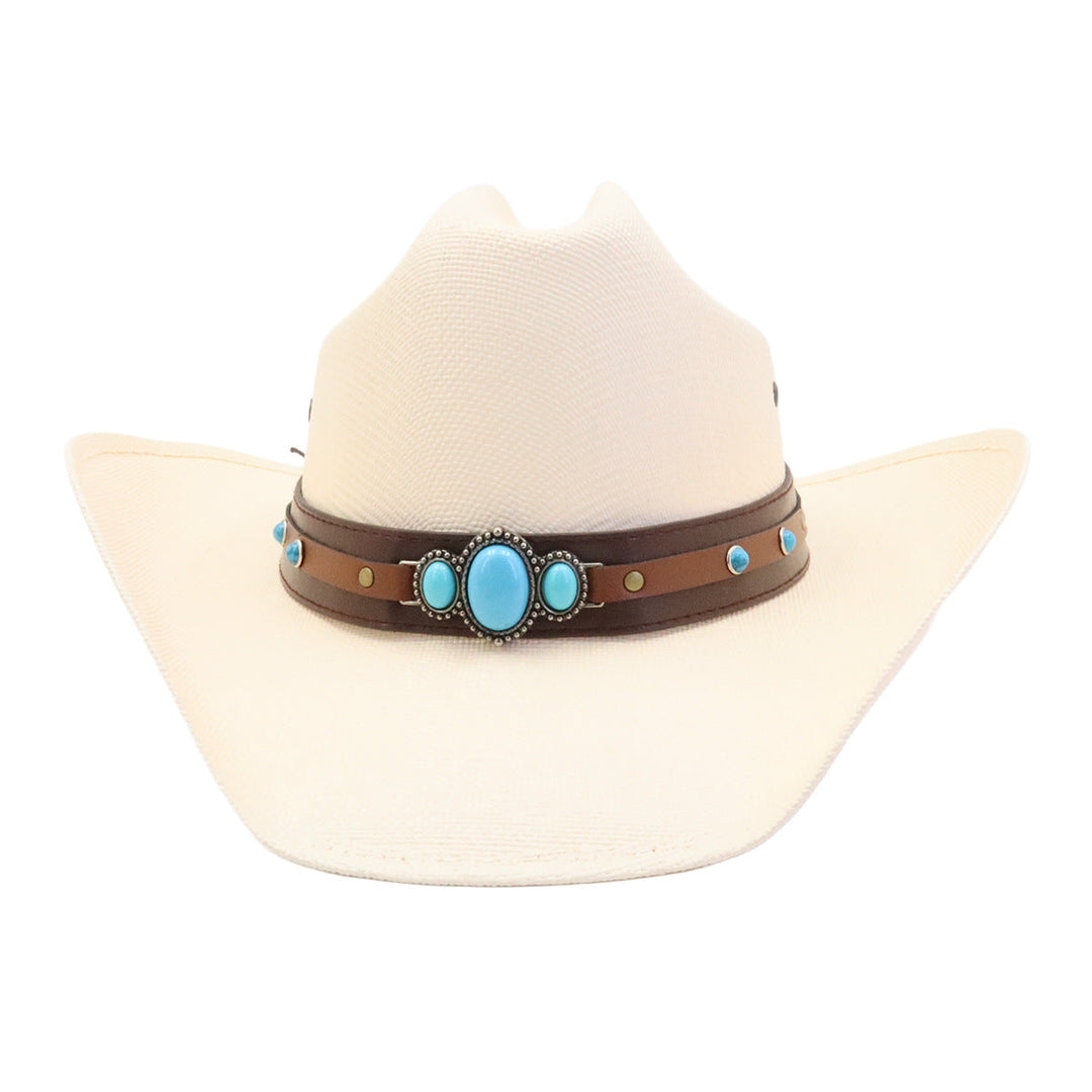 Turquoise Straw Western Hat | Stornfield