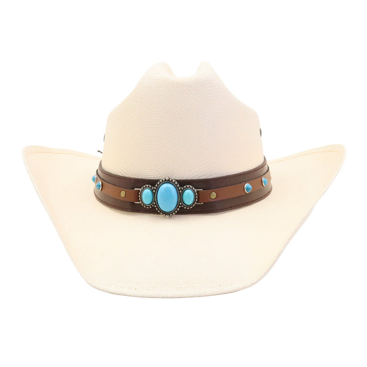 Turquoise Straw Western Hat | Stornfield