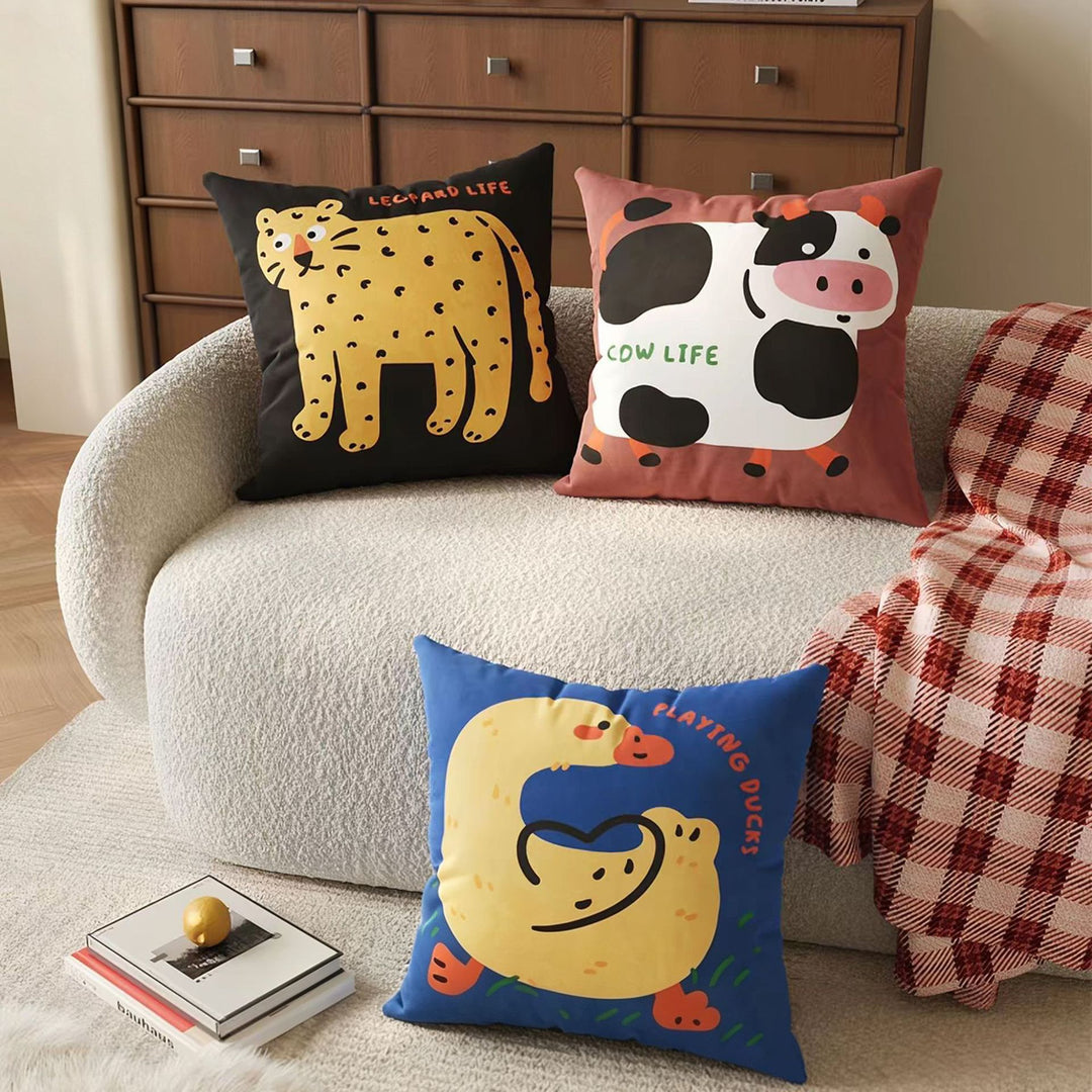 Cozy Leopard Print Decorative Throw Pillow
