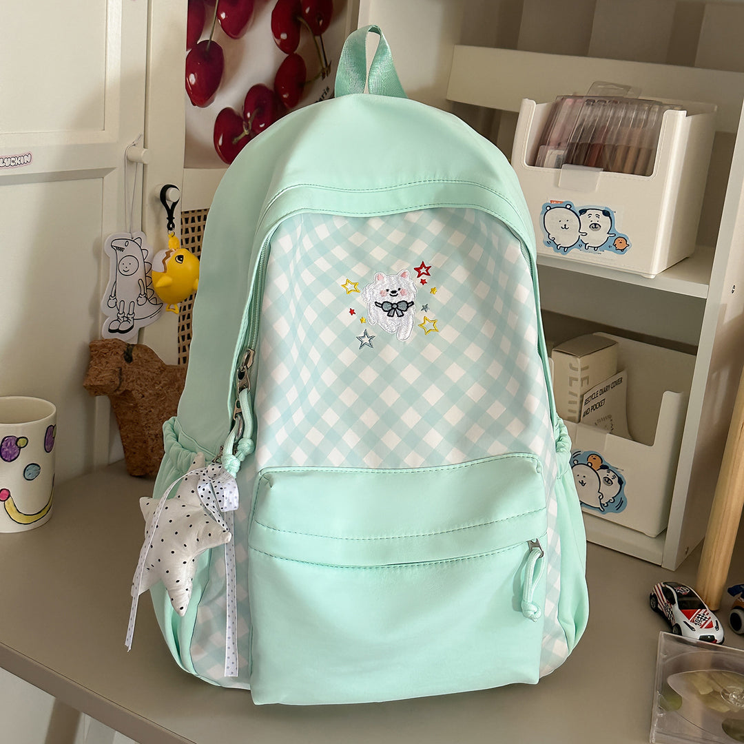 Cute Decorative Checked Pattern Backpack Stornfield