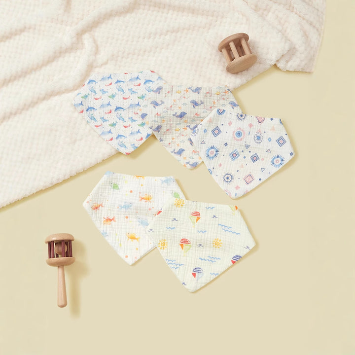 Soft Muslin Baby Bandana Bibs Set Stornfield