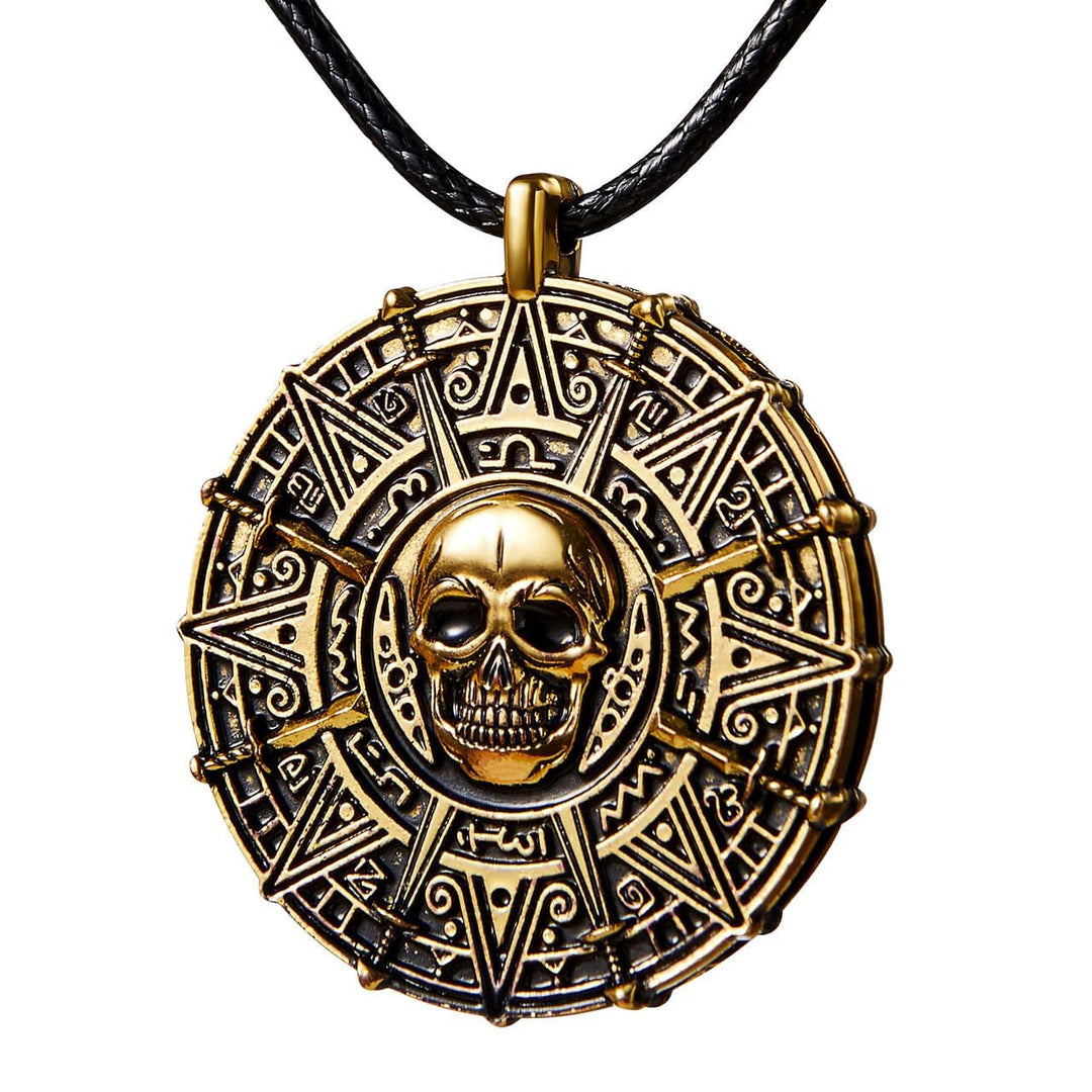 Gothic Skull Medallion Pendant Necklace Stornfield