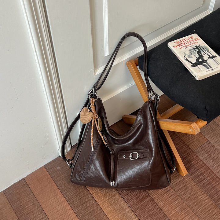 Vintage-Inspired Soft Leather Hobo Bag