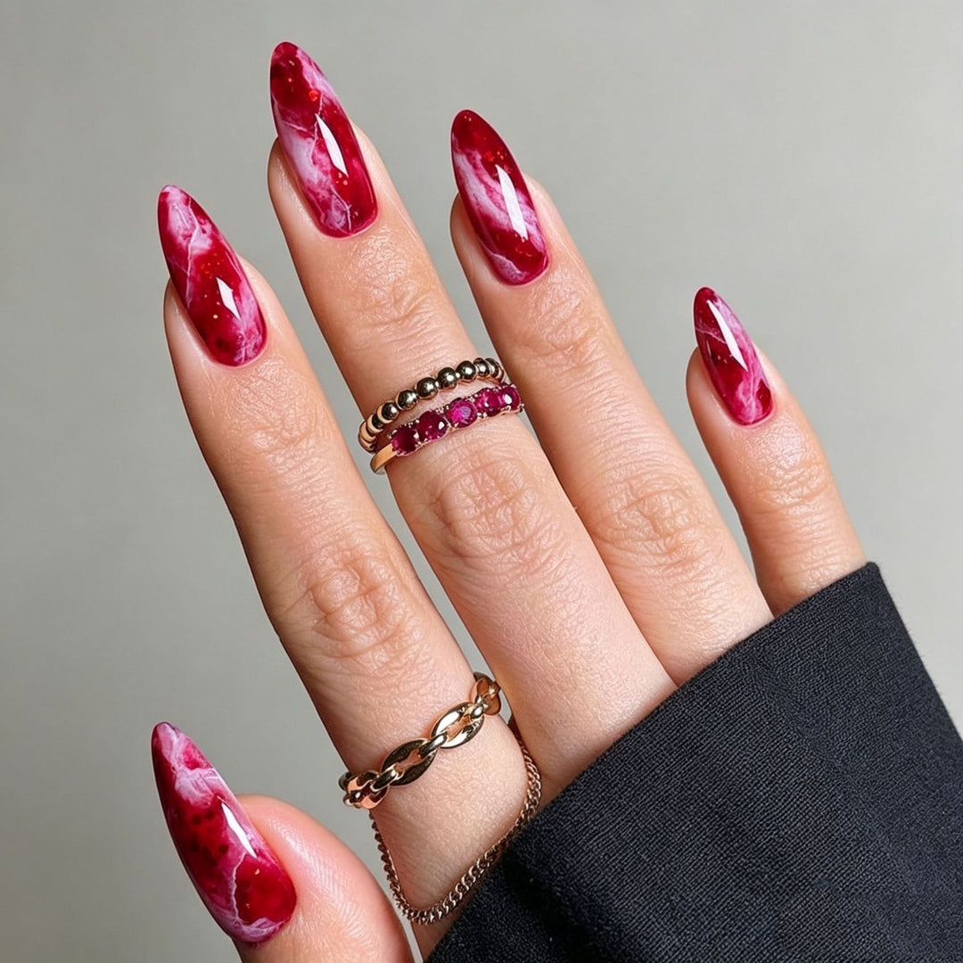 Elegant Press-On Nail Tips with Decorative Bow Stornfield