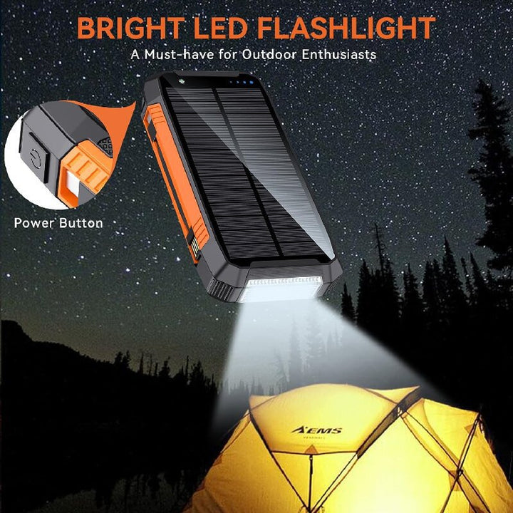 Robust Solar Power Bank with Multifunctional Charging Port Stornfield