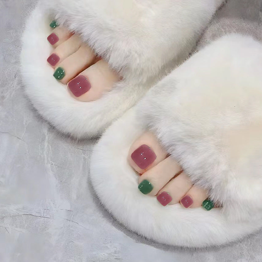 Premium Decorative Press-On Toenails with Crystal Accents Stornfield