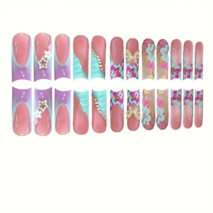 3D Floral Decorative Press-On Nail Art Stornfield