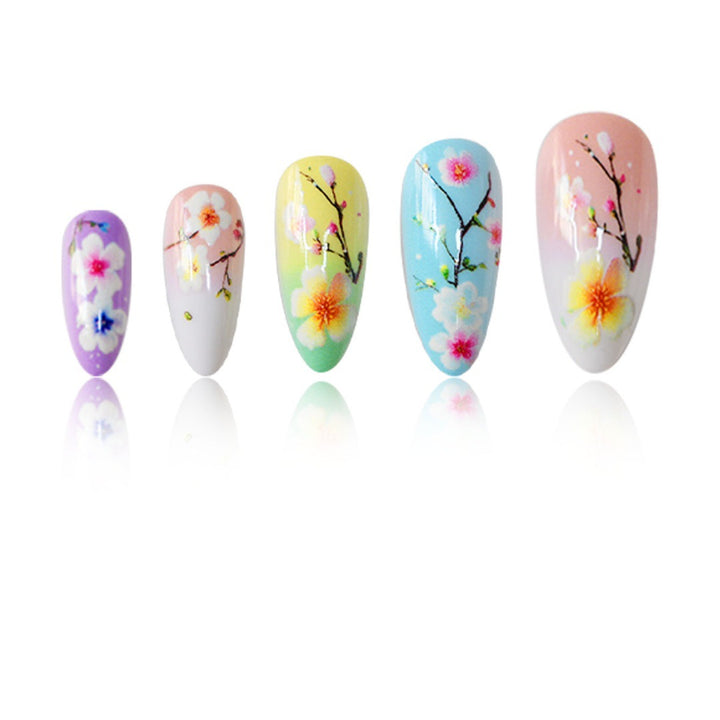 Artistic Floral Press-On Nail Art Extensions Stornfield