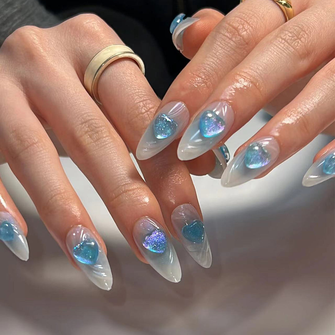 Artful Stiletto Nails with Heart Design Stornfield