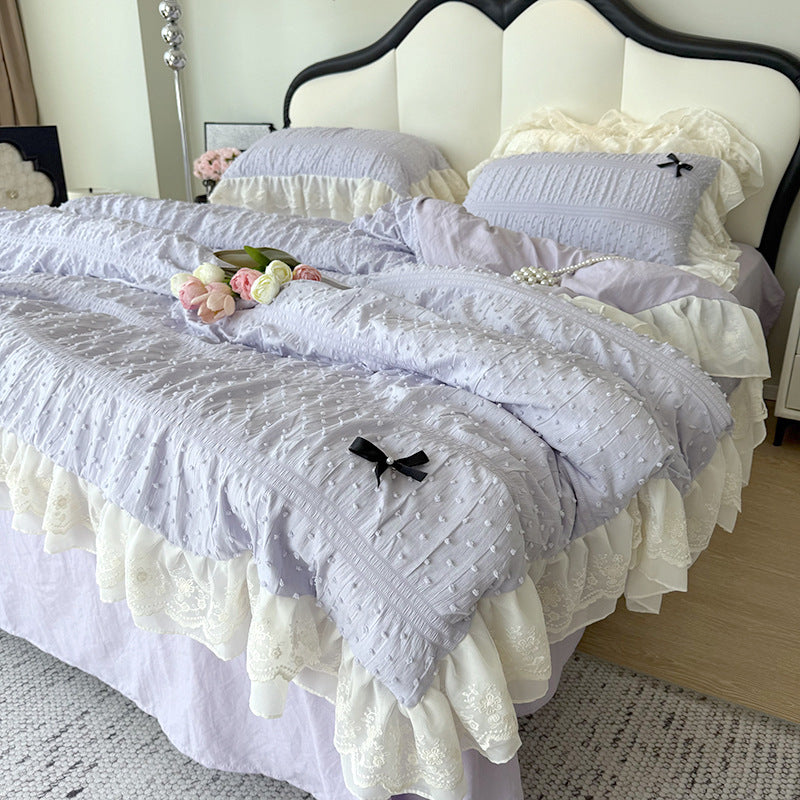 Ruffled Elegance Quilt Set