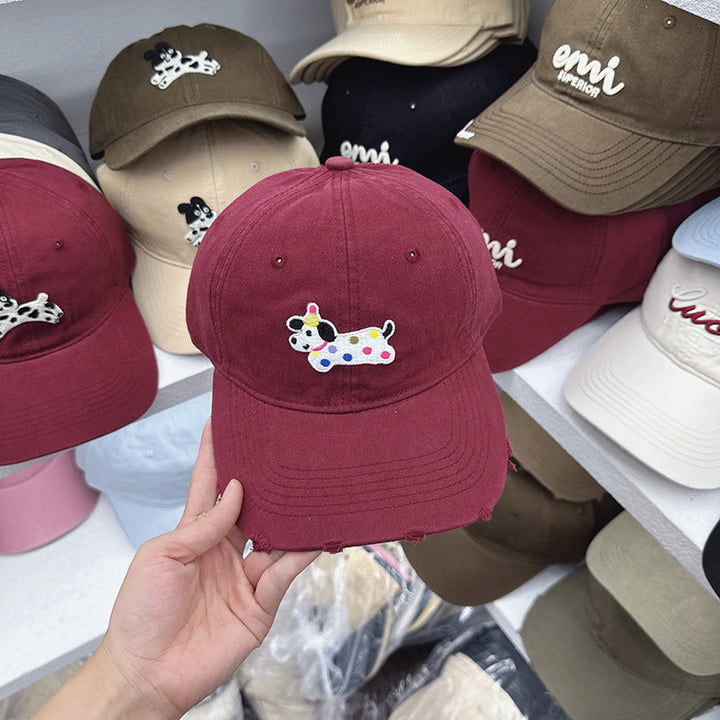 Women's Cute Embroidered Dog-Themed Baseball Cap Stornfield